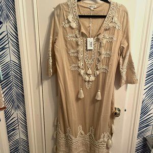 Roller Rabbit NWT Beige Caftan/ Long  Kurta/ Tunic Dress